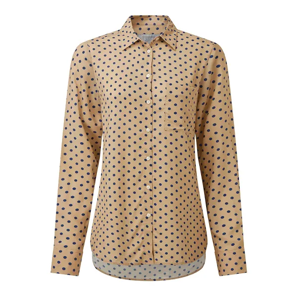 Camel Spotted Southwold Shirt - Multi