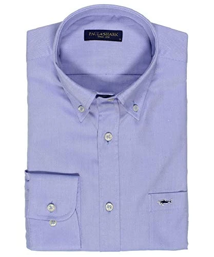 Camicia Celeste COP3000-014 Oxford Button Down Con Taschino Regular Fit Uomo 100% Cotton, Celeste Ox