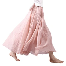 Candy Clothing Made Ladies High Waisted Cotton Blend Skirt Festival Belted Boho Gypsy Tiered Hitched Hem Long Maxi Skirt Festiva Pink 95 CM Candy Clothing Made Ladies High Waisted Cotton Blend Skirt Festival Belted Boho Gypsy Tiered Hitched Hem Long Maxi Skirt Festiva Pink 95 CM