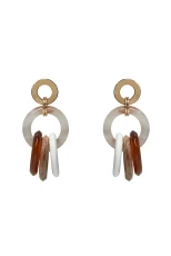 Candy Tortoiseshell Multi Hoop Drop Earrings