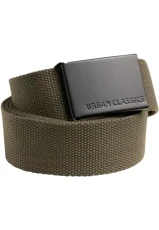 Canvas Belt, Olive/Black, One Size