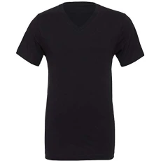 Canvas Mens Jersey Short Sleeve V-Neck T-Shirt (M) (Black) Canvas Mens Jersey Short Sleeve V-Neck T-Shirt (M) (Black)