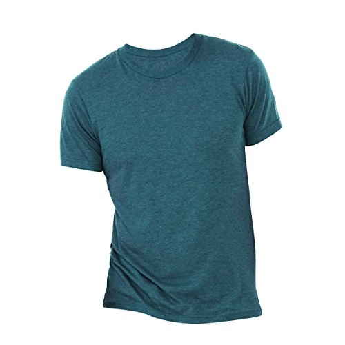 Canvas Mens Triblend Crew Neck Plain Short Sleeve T-Shirt (XL) (Steel Blue Triblend)