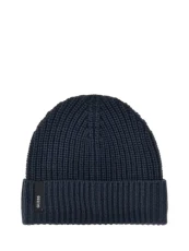 Cappello Cuffia Knitted Beanie AM5025POL01-manca foto colore blu Blu Acrilico M