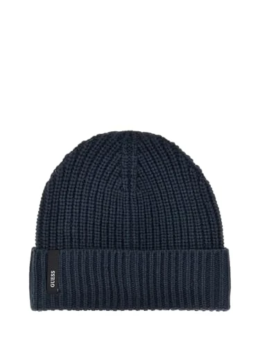 Cappello Cuffia Knitted Beanie AM5025POL01-manca foto colore blu Blu Acrilico M