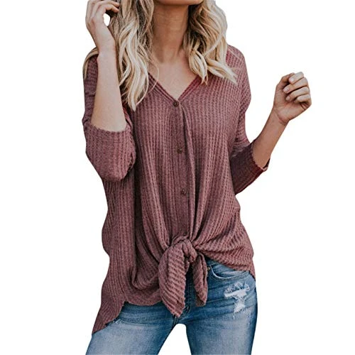 Cardigan Black Sweater Loose Bat Shirts Womens Tops Knit Blouse Knot Plain Tunic Wing Tie Women's Cardigan Cotton Knit Cardigans for Women (`-Pink, XL)