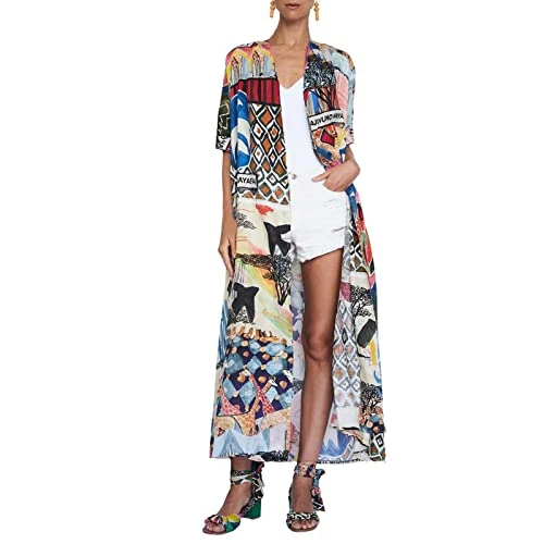 Cardigan Blazer Loose Fit Oversized Holiday Dress for Women Sun Protection Cardigan Beach Jacket Bikini Outerwear Swimsuit Wool Sweater Women Short, gray, One size fits all