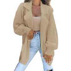 Cardigan For Women Casual Patchwork Solid Color Long Sleeve Knitwear Elegant Lightweight Stretch Open Front Kitting Shirt Fashion Comfy Knitted Sweater Jumpers with Pockets(Khaki,XL) Cardigan For Women Casual Patchwork Solid Color Long Sleeve Knitwear Elegant Lightweight Stretch Open Front Kitting Shirt Fashion Comfy Knitted Sweater Jumpers with Pockets(Khaki,XL)