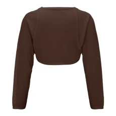 Cardigan for Women Lightweight Long Sleeve Breathable Short Cape Elegant Stretch Going Out Solid Color Open Front Knitwear Cute Loose Knitted Sweater Cozy Flowy Kitting Shirt(Coffee,One Size)