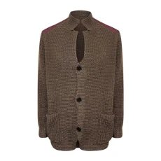 Cardigan Sweater for Men UK - Solid Colour Long Sleeves Chunky Tops with Elbow Patches Shawl Collar Knitted Cardigan Jackets Slim Fit Vintage Button Down Jumpers with Pockets Mens Gift Khaki