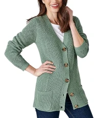 Cardigan Women V Neck Long Sleeves Cardigan Women V Neck Long Sleeves