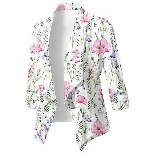Cardigans for Women UK, 3/4 SleeveWomen's Tops and Blouses Summer T Shirts Women 3/4 Sleeve Cotton Linen T Shirts Ladies Longline Tops Cricket Bag Cardigans for Women UK