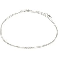 Care Recycled Layered Anklet - Silver