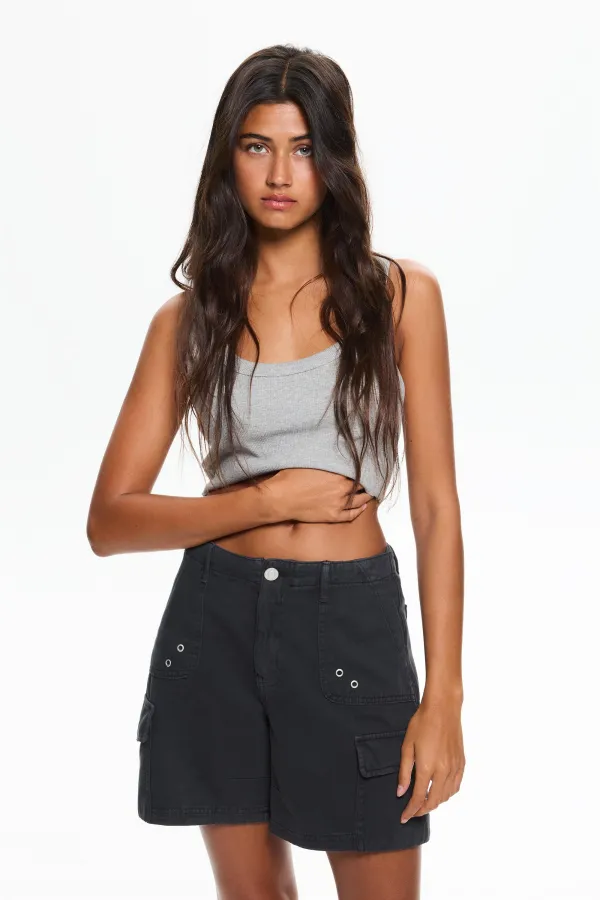 Cargo Bermuda Shorts - Black