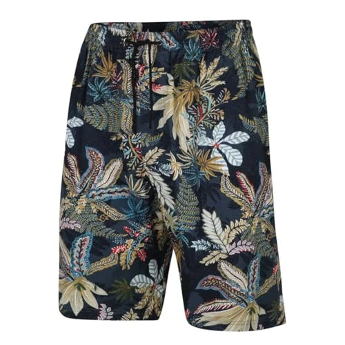 Cargo Shorts Jungle Print Elasticated Waist Cotton Casual Mens Plus Size 2XL-8XL LW159 (UK, Alpha, 5