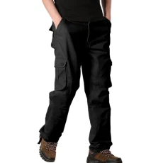 Cargo Trousers For Men UK - Cotton Casual Military Army Camo Combat Work Cargo Pants Relaxed Fit Sport Pants Jogger Sweatpants Straight Leg Cargo Pant Sizes 29 to 44 with Button & Zip Fly