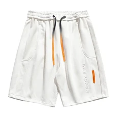 Cargo Trousers Jeans Men's Trousers Jeans Work Dungarees Men's Summer Men Fashion Sport Casual Trousers Elastic Waist Straight Leg Loose Shorts Beach Trousers Black Trousers with Pockets, White, L