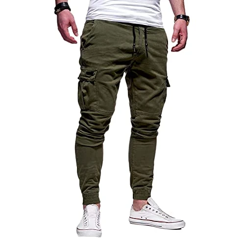 Cargo Work Trousers Mens Outdoor Pants Camping Hiking Trousers Athletic Workout Sport Gym Pants Swea