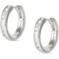 Carismatica White Crystal Hoop Earrings