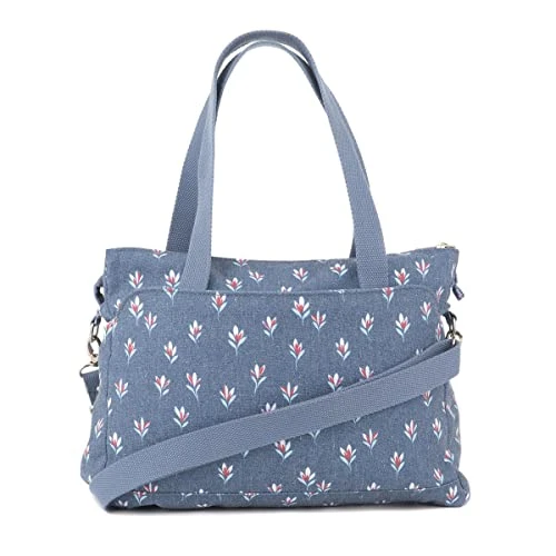 Carmen Womens Denim Blue Floral Bag - Size 1 UK - Multicolour