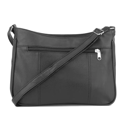 Carole Womens Black Patchwork Shoulder Bag - Size 1 UK - Black