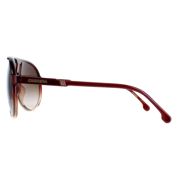 Carrera Sunglasses Champion 65/N 7W5/HA Burgundy Shade Brown Gradient - Size One Size - Red