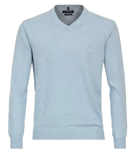 Casa Moda Men's V-Neck Jumper, 122 Blue, XL