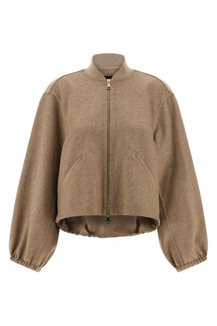 Cashmere bomber jacket - Beige