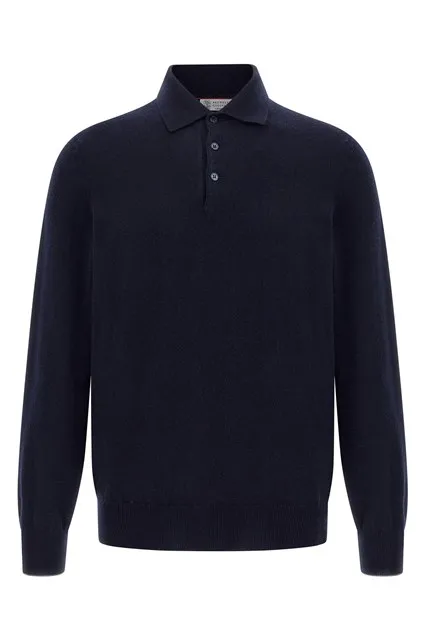 Cashmere polo shirt - Blue