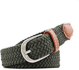 Casual Belts for Women Stretch Braided Web Belts Width 0.98” Elastic for Pants Jeans Dresses Perfe