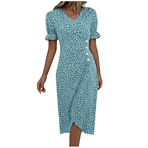 Casual Dresses for Women UK Plus Size Ladies Dresses Size 18-20 Dress Summer Casual Dresses for Wome