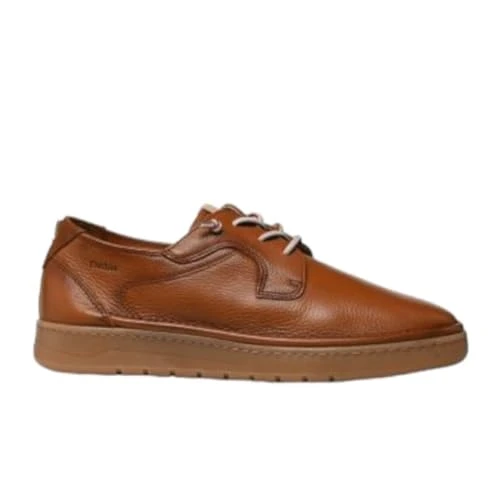 - Casual Shoe with Elastic Lace,Blucher Leather,Removable Insole,Rubber Sole,Plain,Flat, for: Men Co