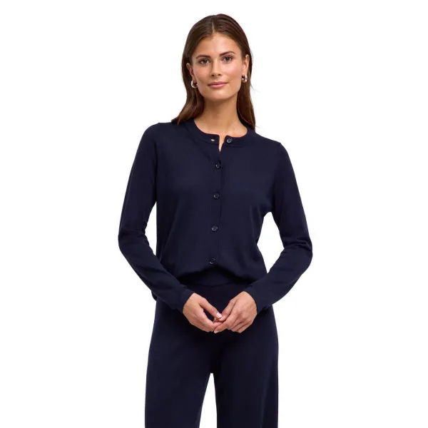 Casual Wool Women Cardigan - Blue