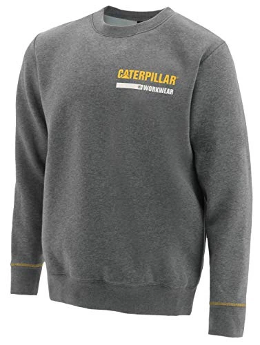 Cat Workwear Essentials Men's Cotton Crew Neck Work Sweater 2XL Gray