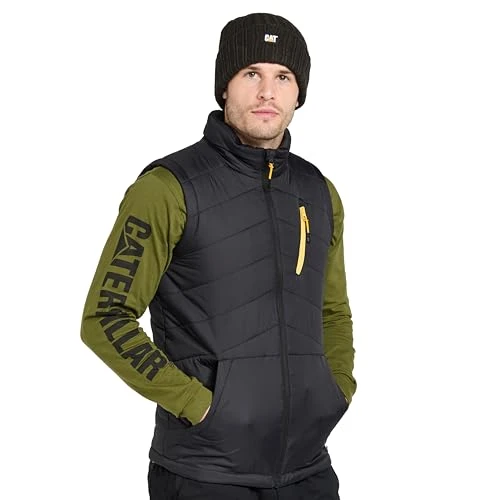 CAT Workwear Mens Essentials Quilted Bodywarmer Gilet, Black, XXL