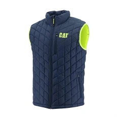 CAT Workwear Mens Insulated Quilted Bodywarmer Gilet Vest, Detroit Blue, M