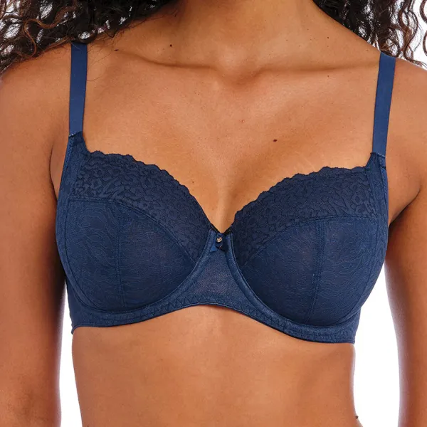 Catwalk Side Support Bra - Navy