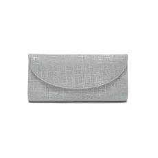 Celina Women's Silver Metallic Classic Wedding Handbag Celina Women's Silver Metallic Classic Wedding Handbag