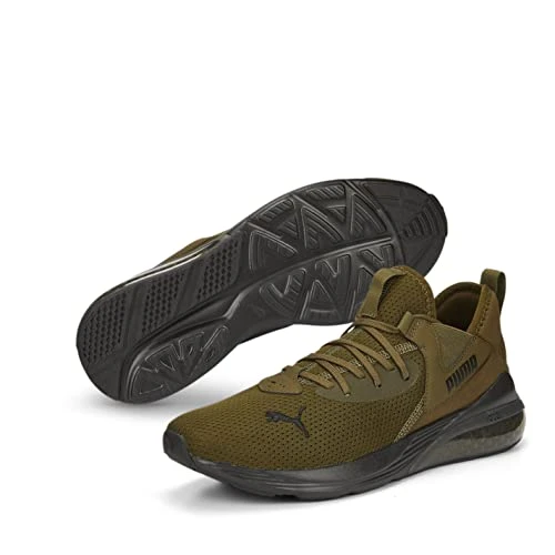 Cell Vive Trainers Mens Runners Olive/Black 7.5 (41)