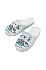 Central Perk Coffee Shop Logo and popular quote white grey womens unisex slippers Sizes 3-8 UK Ladies indoor shoes (Grey, UK Footwear Size System, Adult, Women, Numeric, Medium, 4) Central Perk Coffee Shop Logo and popular quote white grey womens unisex slippers Sizes 3-8 UK Ladies indoor shoes (Grey, UK Footwear Size System, Adult, Women, Numeric, Medium, 4)