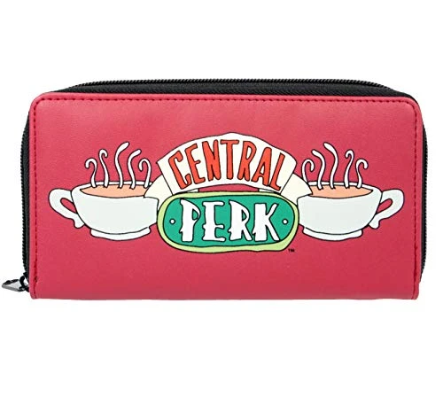 Central Perk Coffee Shop Red Zipped Purse