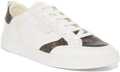Certosa Men's Low Top Lace Up Synthetic Leather Trainers (White Brown, UK 12)