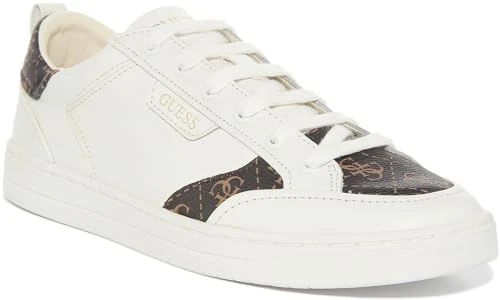 Certosa Men's Low Top Lace Up Synthetic Leather Trainers (White Brown, UK 12)
