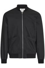 CFSCOTT Men's Bomber Jacket, Transition Jacket with Pockets, Zip, Rounded Collar, Ribbed Cuffs, Regular Fit, Black Beauty (193911), S CFSCOTT Men's Bomber Jacket, Transition Jacket with Pockets, Zip, Rounded Collar, Ribbed Cuffs, Regular Fit, Black Beauty (193911), S