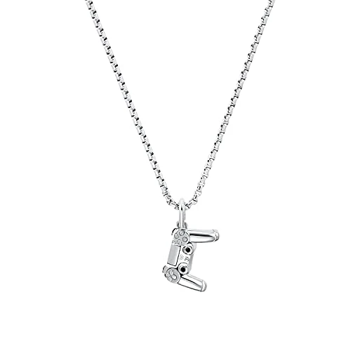 Chain with pendant stainless steel boys children necklace, 40+3 cm, silver, controller, Comes in jewelry gift box, 2032559