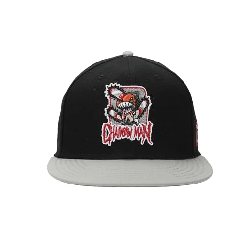 Chainsaw Man Character Logo Adult Black Snapback Hat, Black, One size