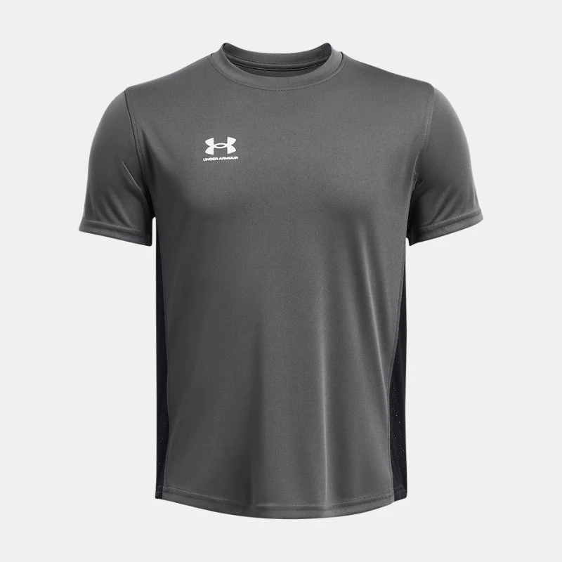 Challenger Boys Training Short Sleeve Castlerock / White YLG (59 in) - Gray