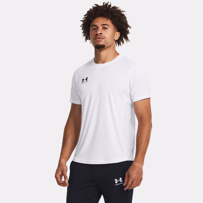 Challenger Mens Training Short Sleeve White / White