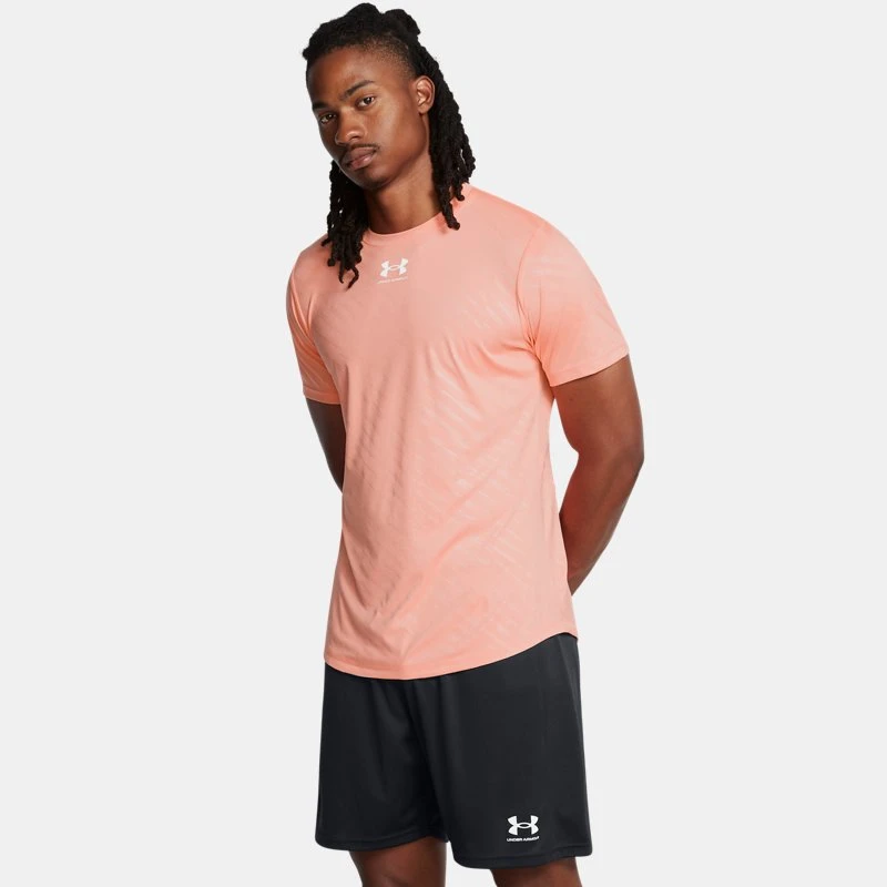 Challenger Pro Printed Mens Training Short Sleeve Flare Orange / White
