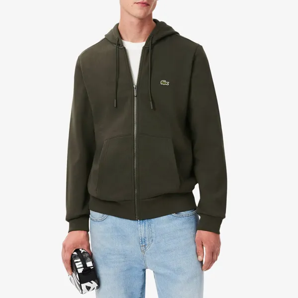 Charcoal Zip Through Hoodie - Black